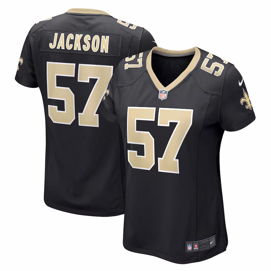 Women's New Orleans Saints Rickey Jackson Nike Black Retired Player Jersey - SUjersey01