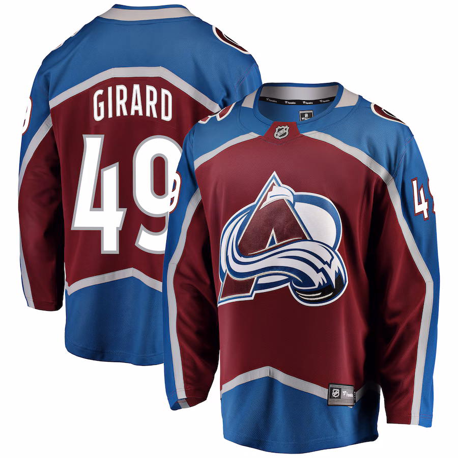 Men's Colorado Avalanche Samuel Girard Fanatics Burgundy Breakaway Player Jersey - SUjersey01