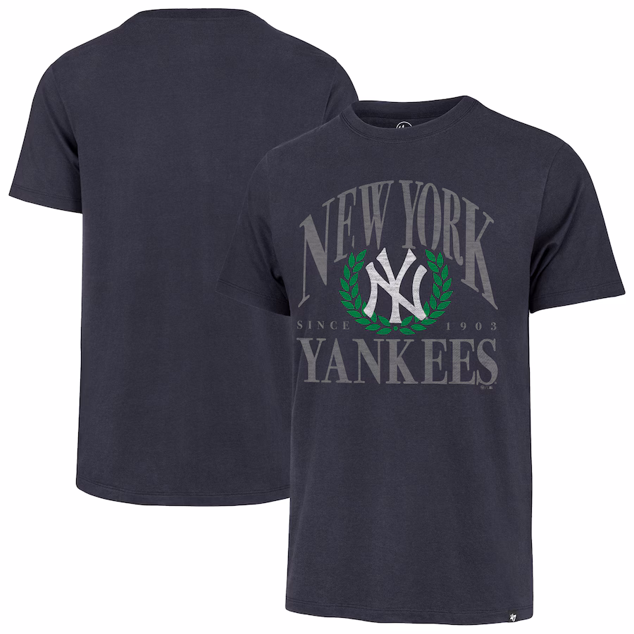 Men's New York Yankees '47 Navy Pitchout Franklin T-Shirt - SUjersey01