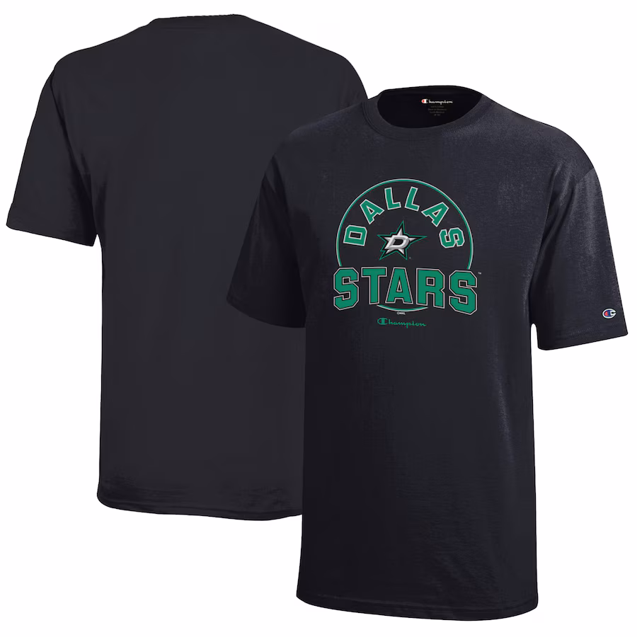 Youth Dallas Stars Champion Black Jersey T-Shirt - SUjersey01