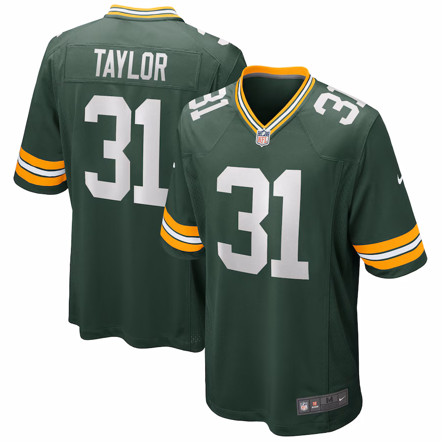 Men's Green Bay Packers Jim Taylor Nike Green Game Retired Player Jersey - SUjersey01