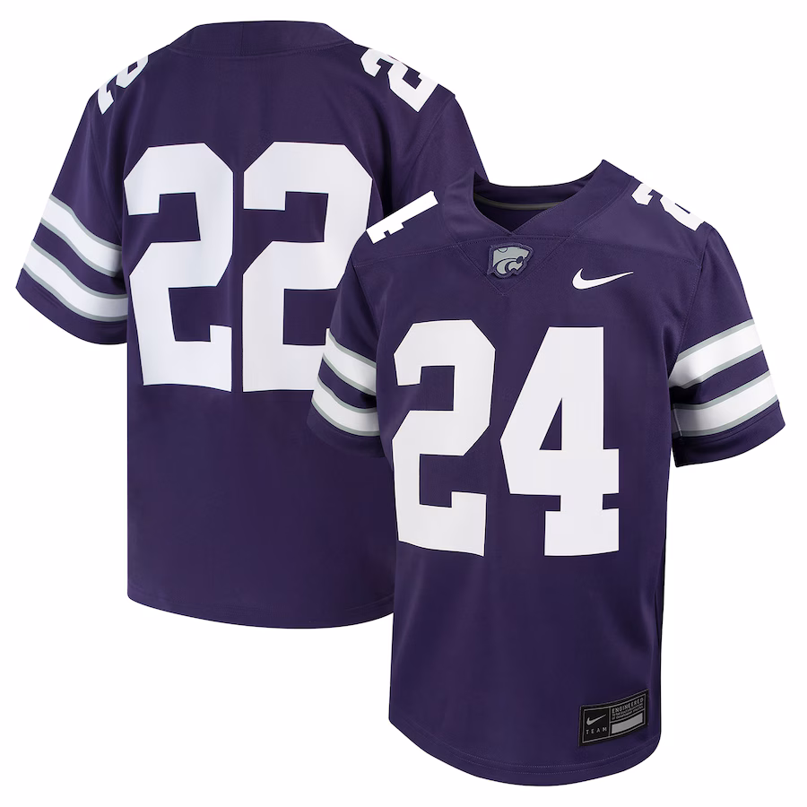 Youth Nike #24 Purple Kansas State Wildcats Untouchable Football Jersey - SUjersey01