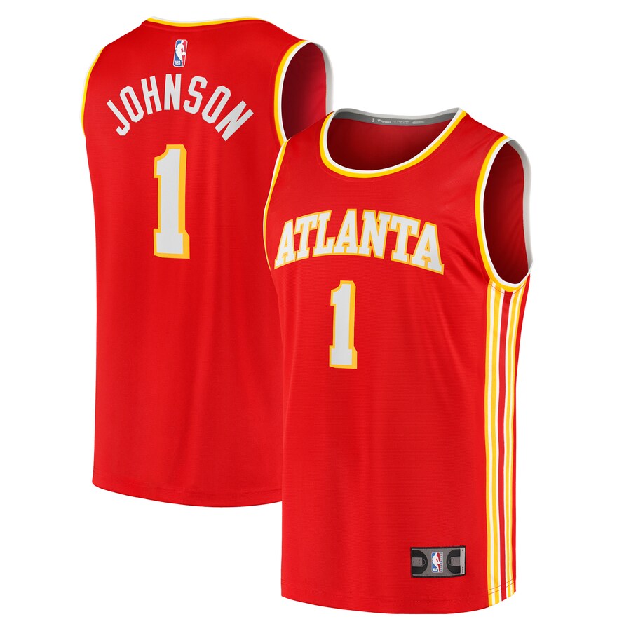 Men's Atlanta Hawks Jalen Johnson Fanatics Red Fast Break Replica Jersey - Icon Edition - SUjersey01