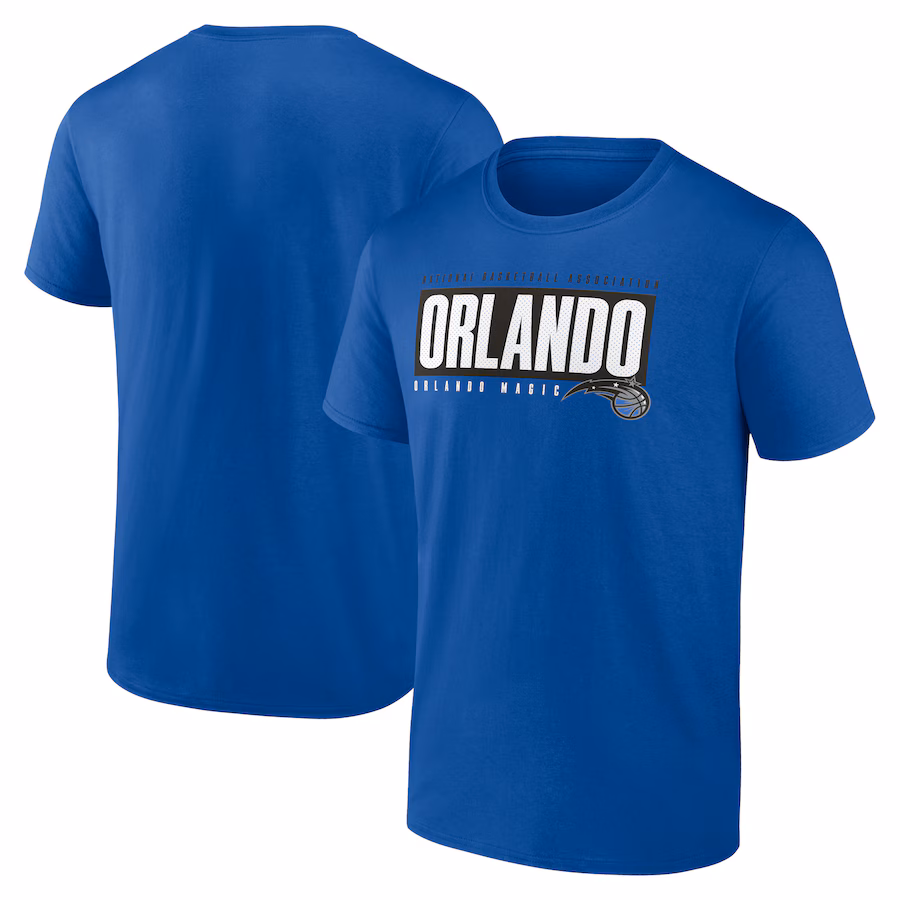 Men's Orlando Magic Fanatics Blue Box Out T-Shirt - SUjersey01