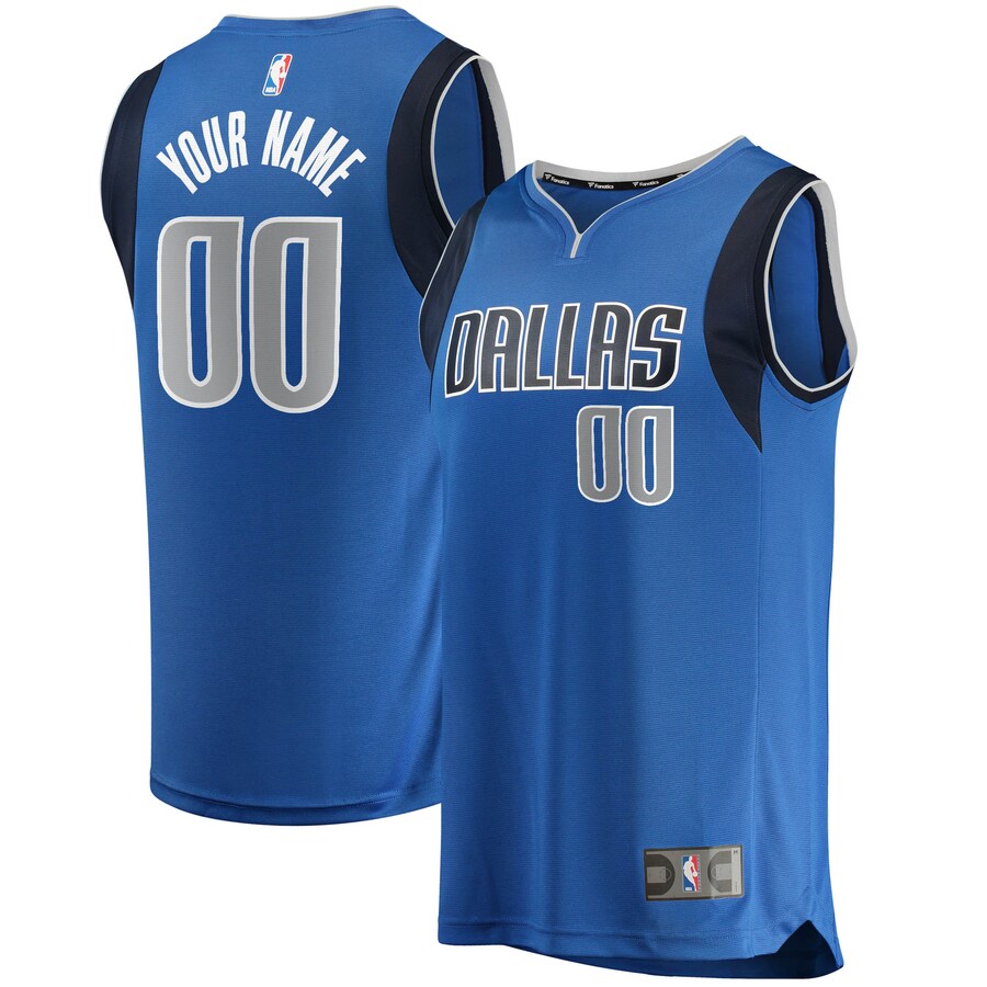Men's Dallas Mavericks Fanatics Blue Fast Break Custom Replica Jersey - Icon Edition - SUjersey01