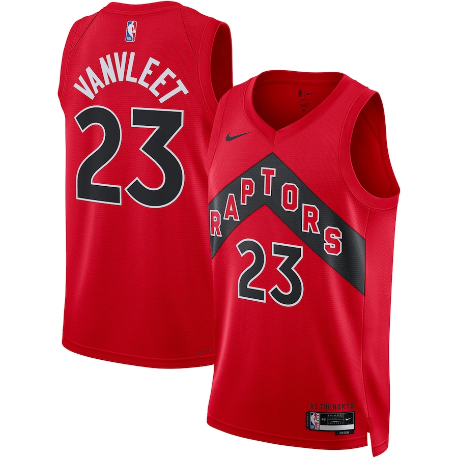 Unisex Toronto Raptors Fred VanVleet Nike Red Swingman Jersey - Icon Edition - SUjersey01