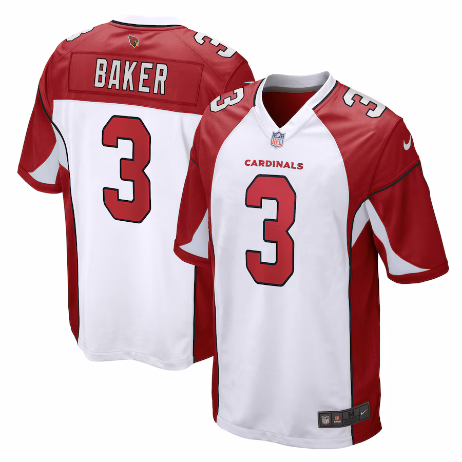 Men's Arizona Cardinals Budda Baker Nike White Game Jersey - SUjersey01