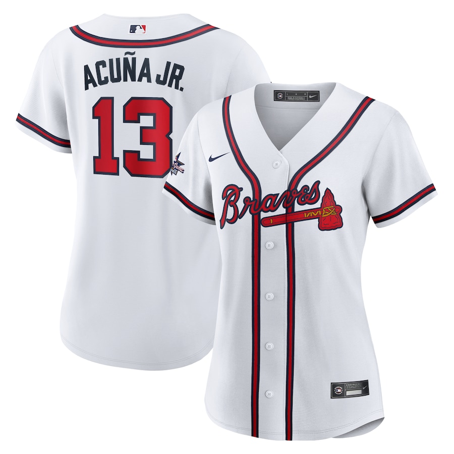 Women's Atlanta Braves Ronald Acuña Jr. Nike White 2025 MLB All-Star Game Home Replica Player Jersey - SUjersey01