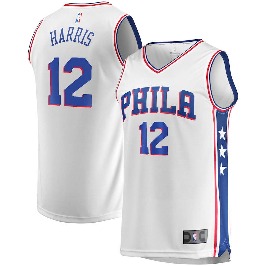 Men's Philadelphia 76ers Tobias Harris Fanatics White Fast Break Replica Player Team Jersey - Association Edition - SUjersey01