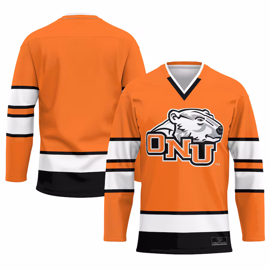Youth ProSphere Orange Ohio Northern Polar Bears Hockey Jersey - SUjersey01