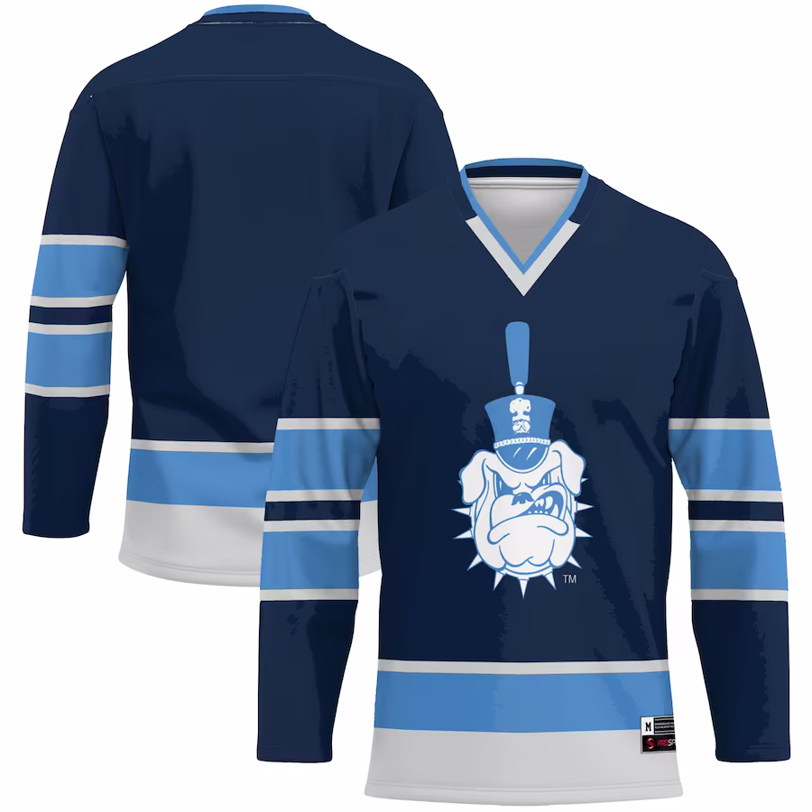 Citadel Bulldogs GameDay Greats Hockey Jersey - Navy - SUjersey01