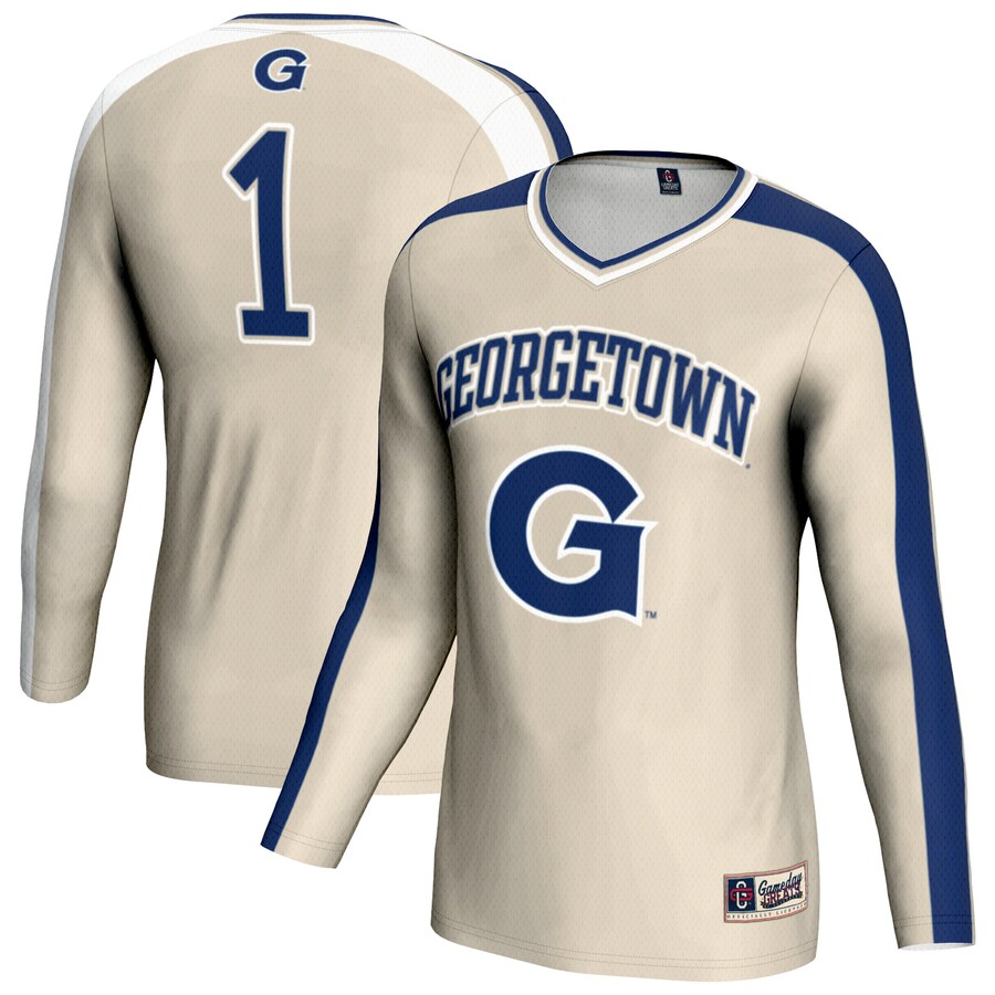Unisex GameDay Greats Gray Georgetown Hoyas #1 Lightweight Volleyball Fashion Jersey - SUjersey01