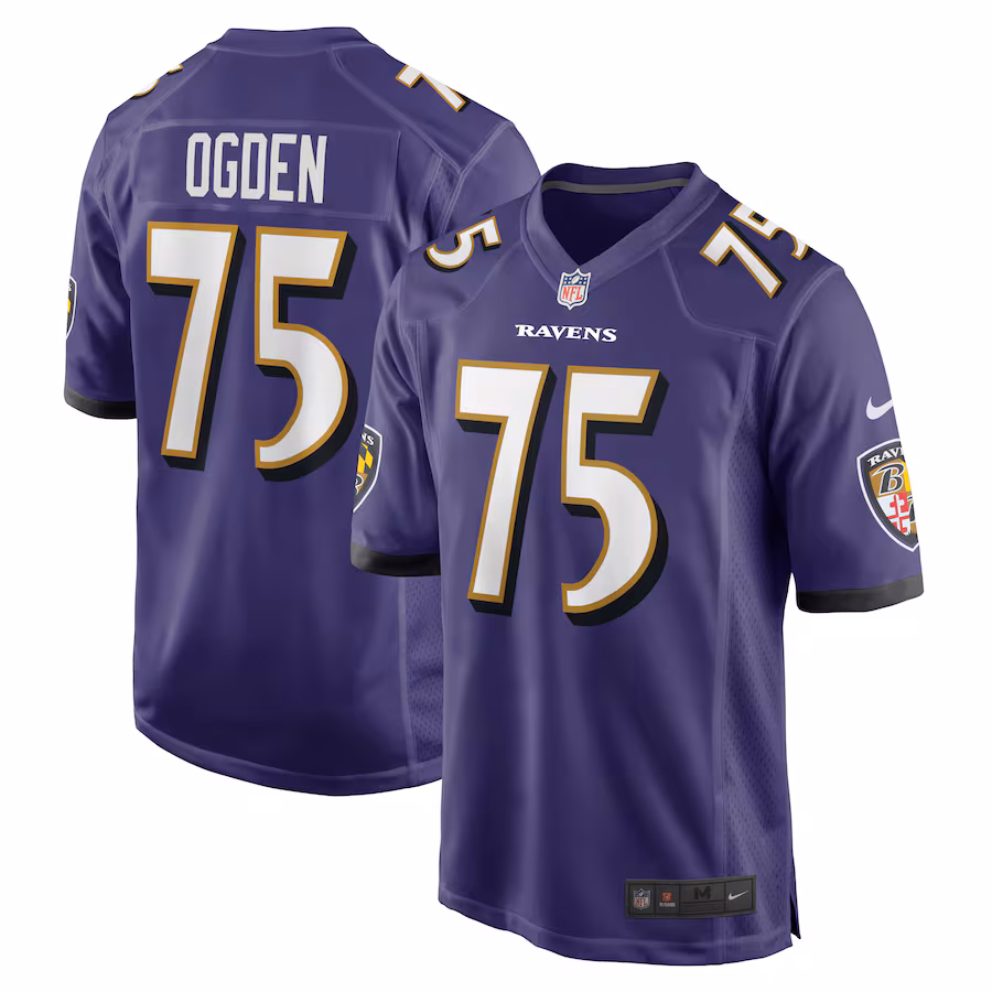 Men's Baltimore Ravens Jonathan Ogden Nike Purple Retired Player Game Jersey - SUjersey01