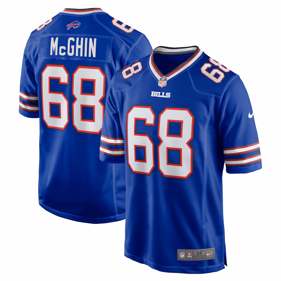 Men's Buffalo Bills Garrett McGhin Nike Royal Team Game Jersey - SUjersey01