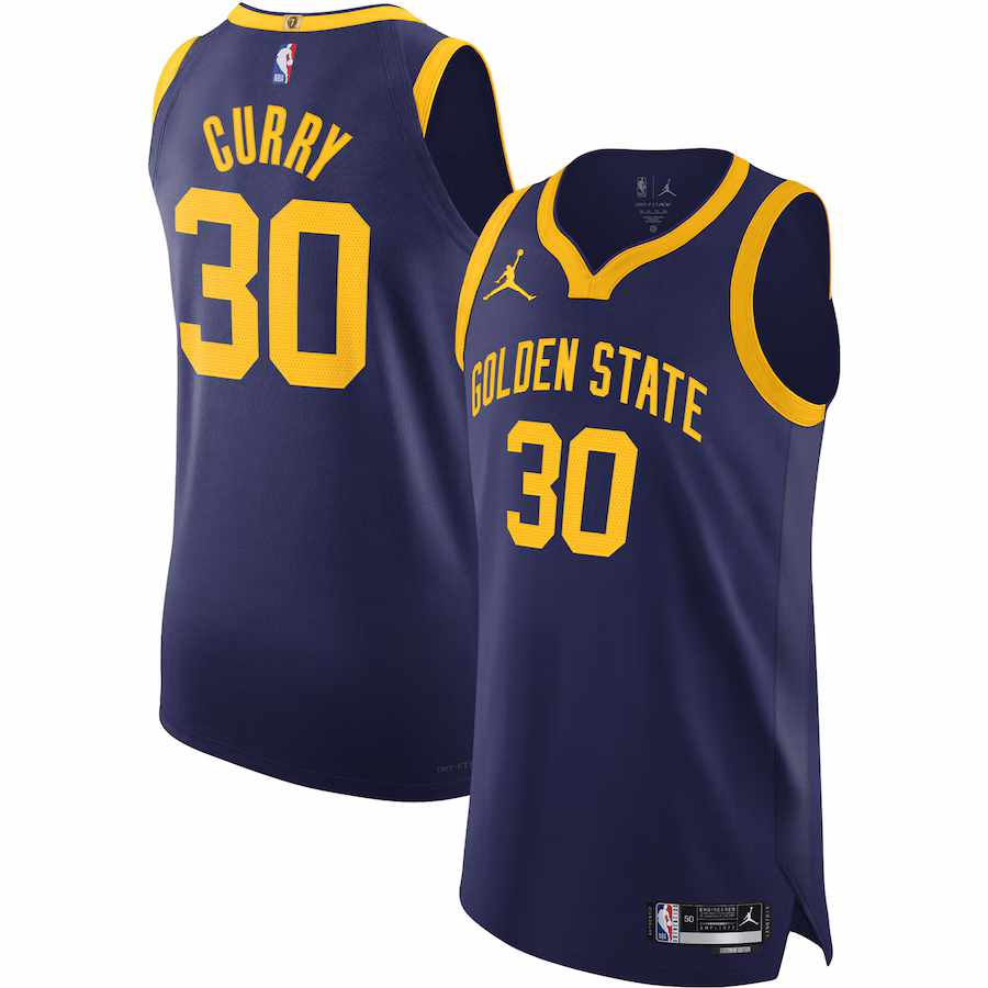 Men's Golden State Warriors Stephen Curry Jordan Brand Royal Authentic Player Jersey - Statement Edition - SUjersey01