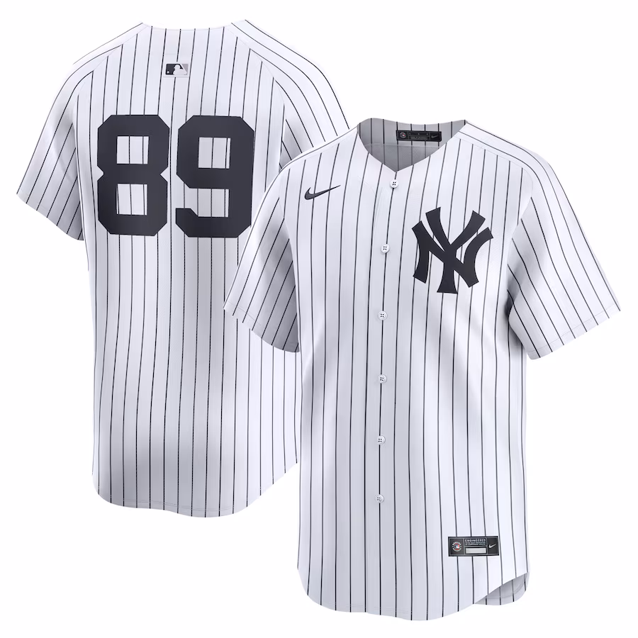 Men's New York Yankees Jasson Domínguez Nike White Home Limited Player Jersey - SUjersey01