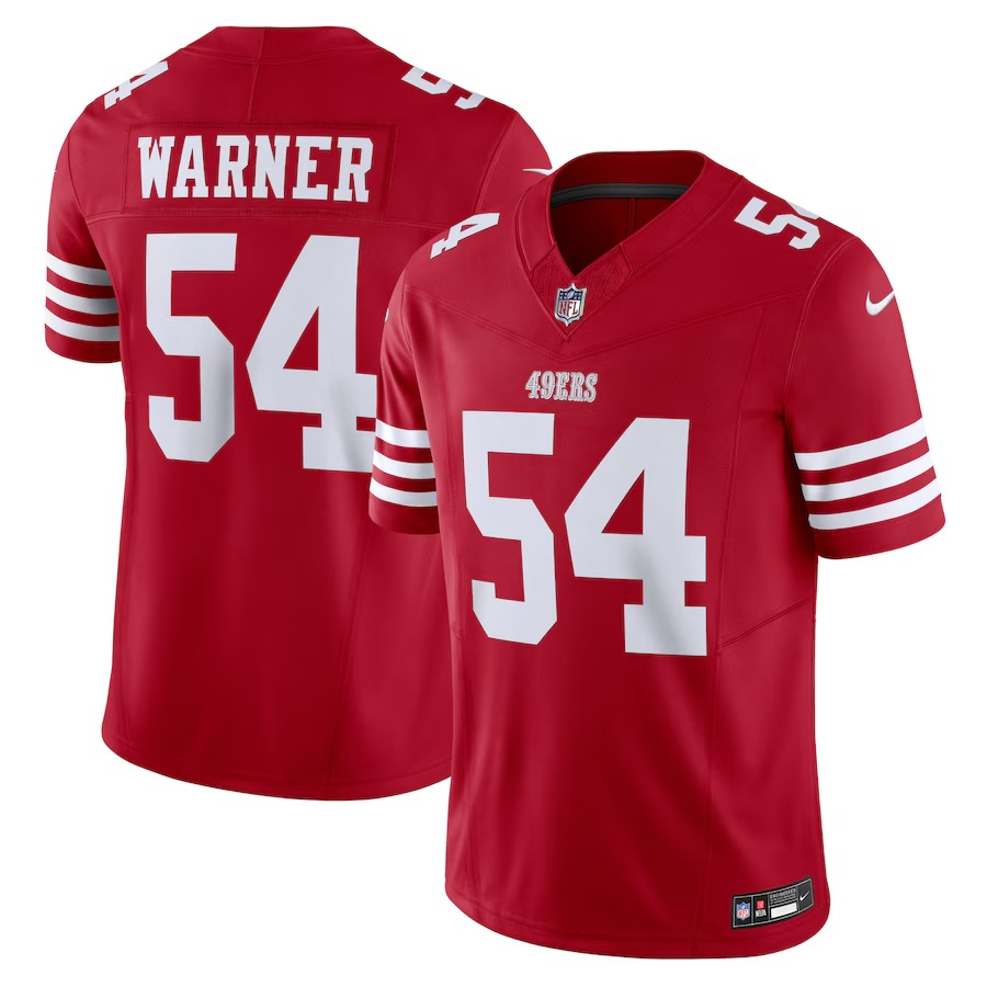 Men's San Francisco 49ers Fred Warner Nike Scarlet Vapor F.U.S.E. Limited Jersey - SUjersey01