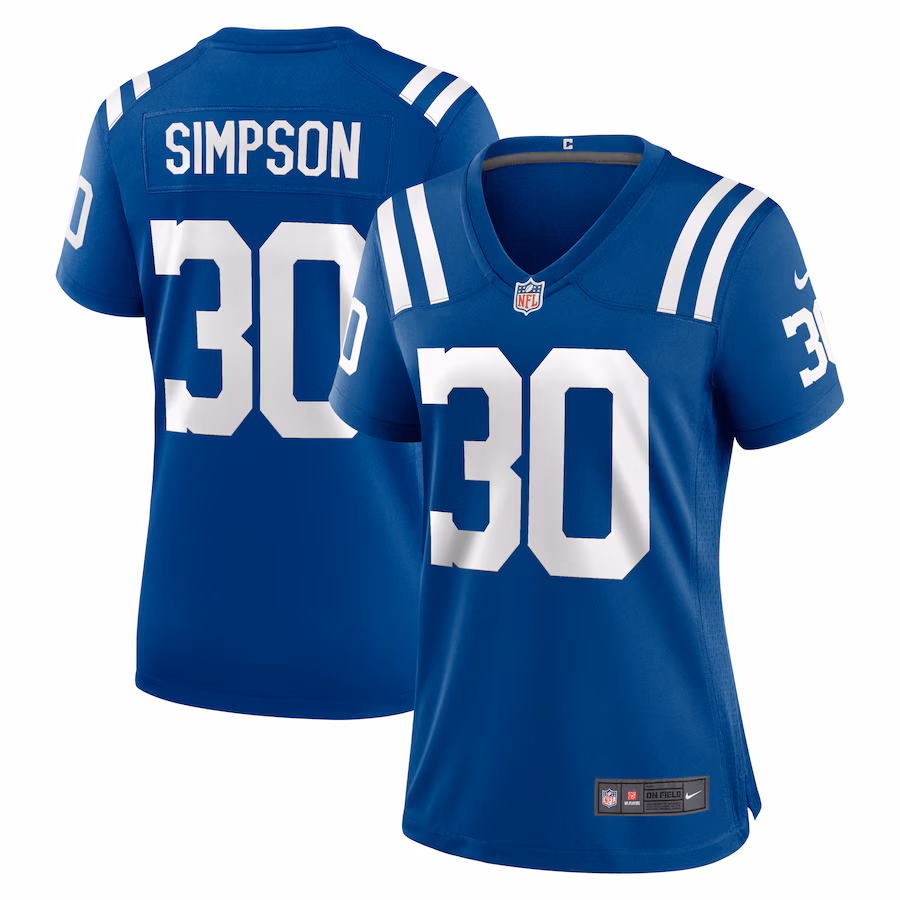Women's Indianapolis Colts Jaylin Simpson Nike  Royal Game Jersey - SUjersey01
