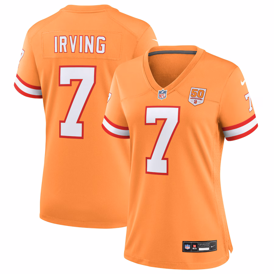 Women's Tampa Bay Buccaneers Bucky Irving Nike Creamsicle 50th Season Game Jersey - SUjersey01