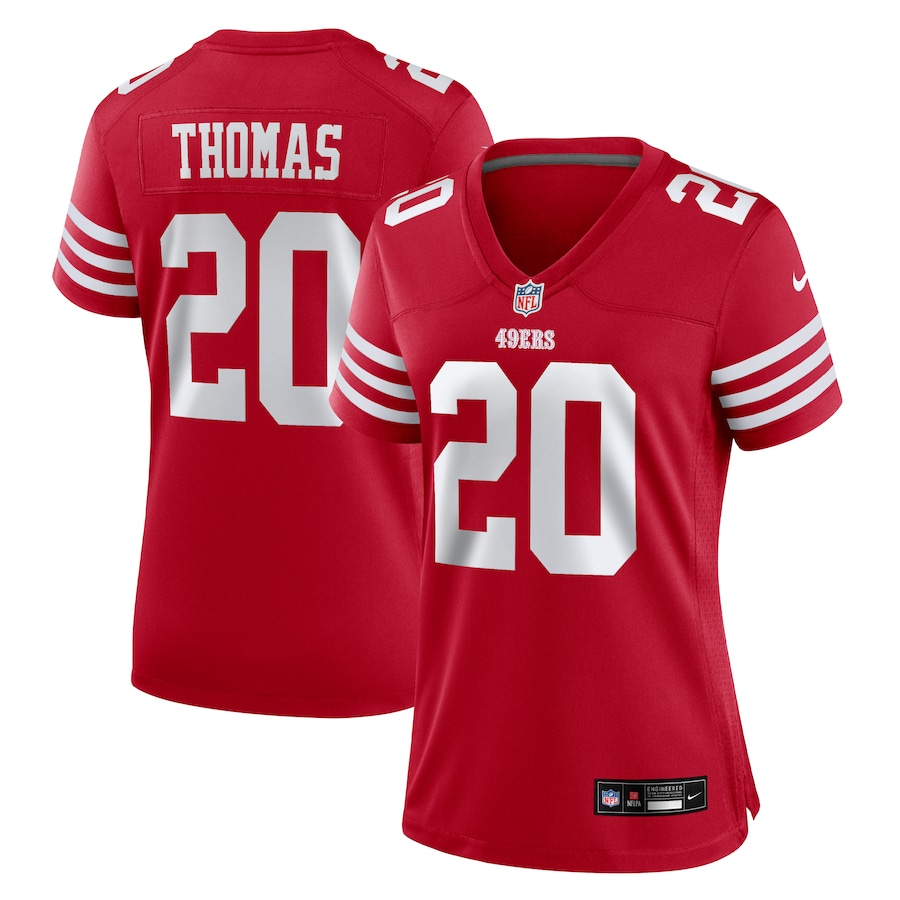 Women's San Francisco 49ers Ambry Thomas Nike Scarlet Game Jersey - SUjersey01