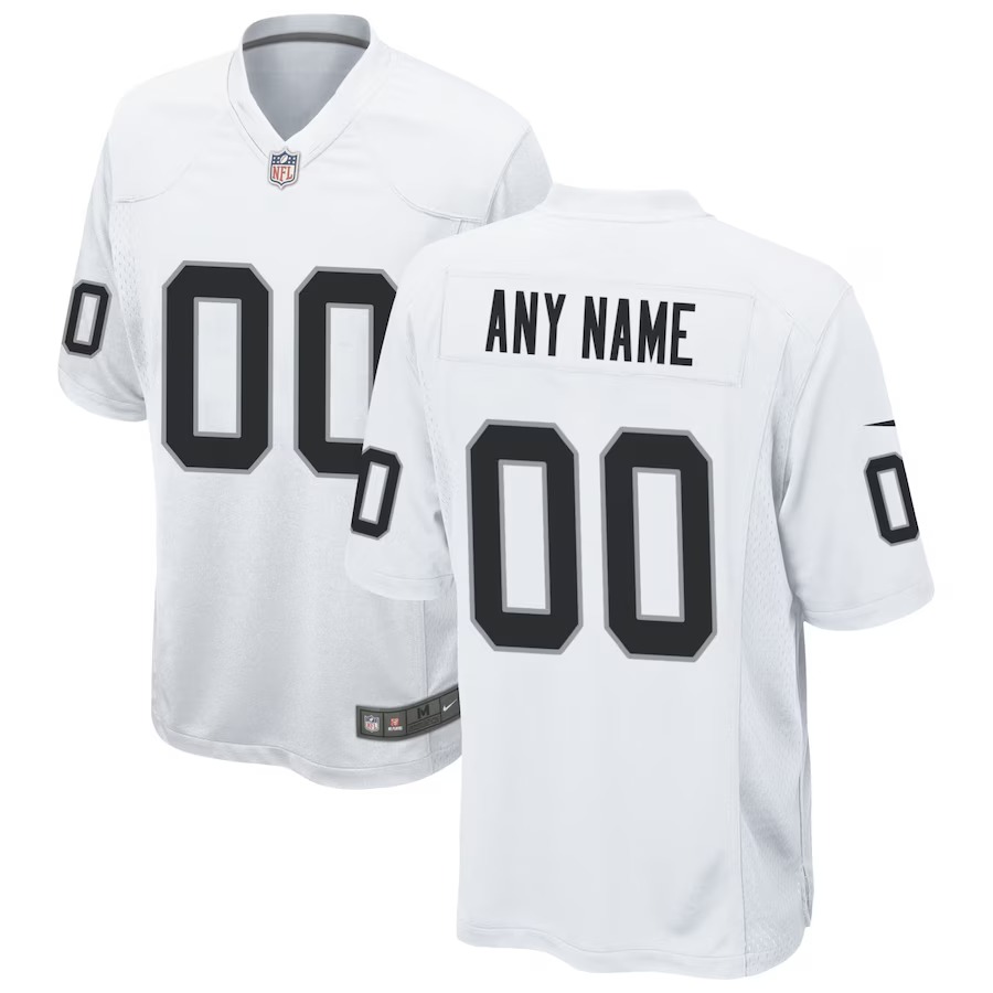 Men's Las Vegas Raiders Nike White Custom Game Jersey - SUjersey01