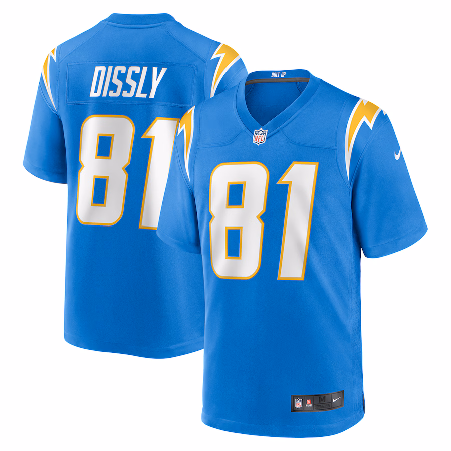 Men's Los Angeles Chargers Will Dissly Nike  Powder Blue  Game Jersey - SUjersey01