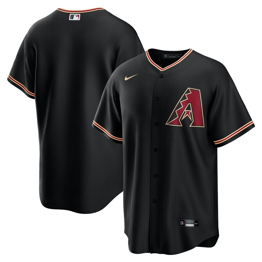 Men's Arizona Diamondbacks Nike Black Alternate Replica Team Jersey - SUjersey01