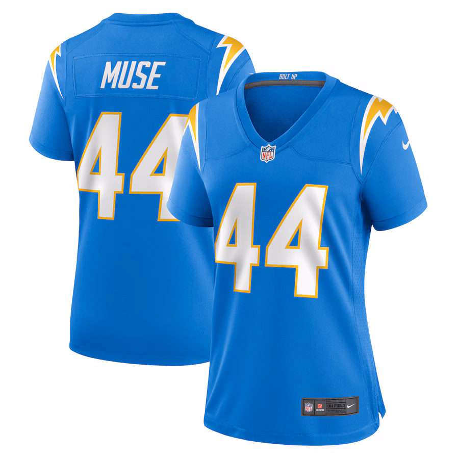 Women's Los Angeles Chargers Tanner Muse Nike  Powder Blue Team Game Jersey - SUjersey01