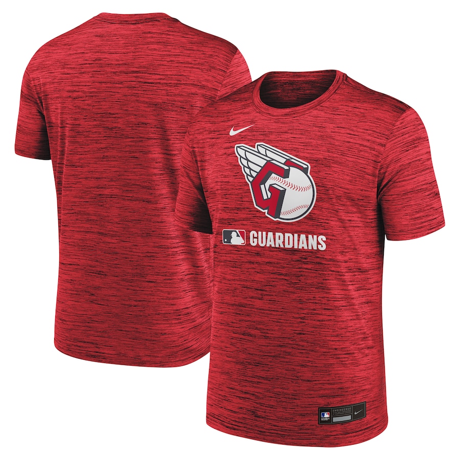 Men's Cleveland Guardians Nike Red Authentic Collection Velocity Performance Practice T-Shirt - SUjersey01