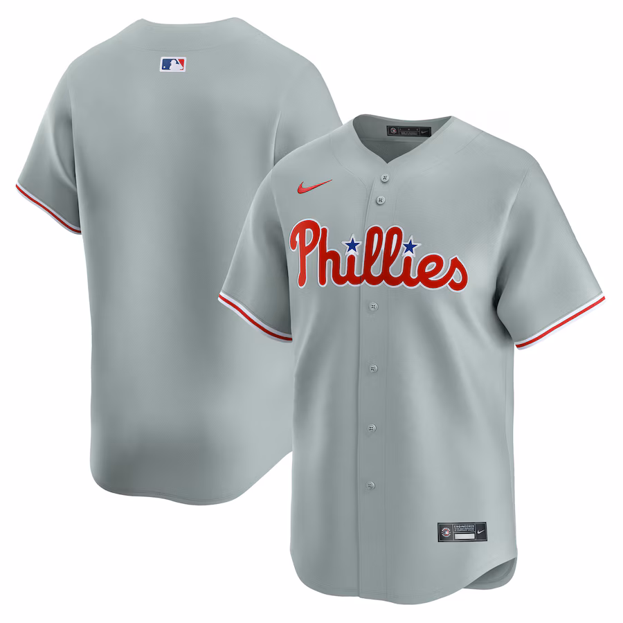 Men's Philadelphia Phillies  Nike Gray Away Limited Jersey - SUjersey01