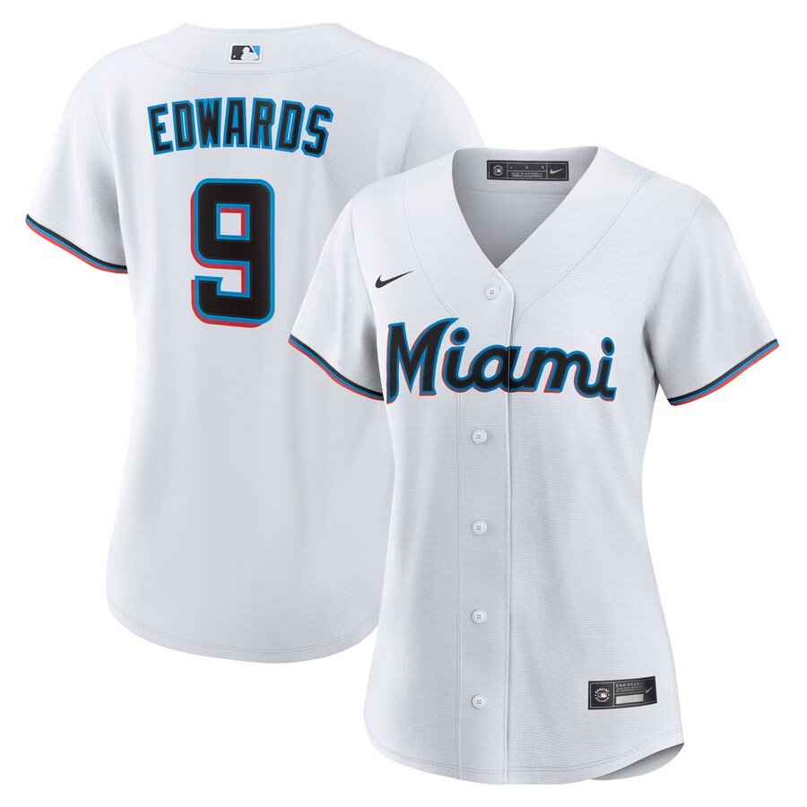 Women's Miami Marlins Xavier Edwards Nike White Home Replica Jersey - SUjersey01