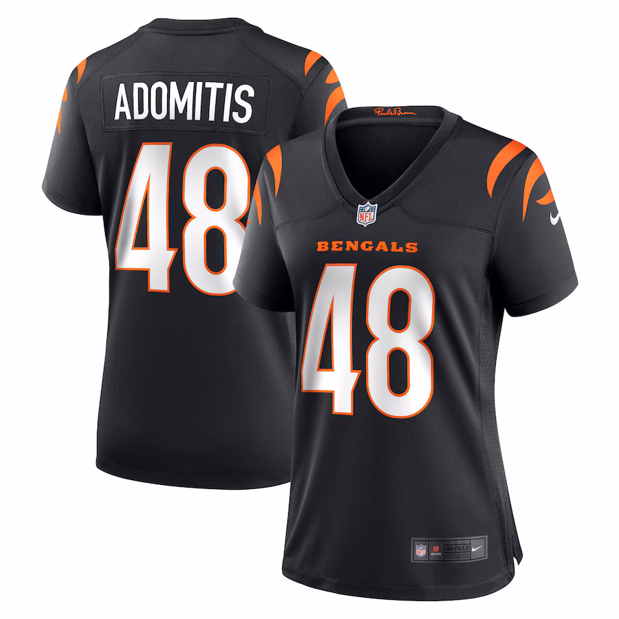 Women's Cincinnati Bengals Cal Adomitis Nike Black Game Player Jersey - SUjersey01