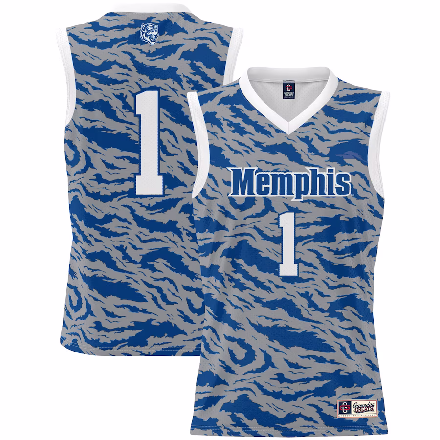 #1 Memphis Tigers GameDay Greats Unisex Lightweight Basketball Jersey - Royal - SUjersey01