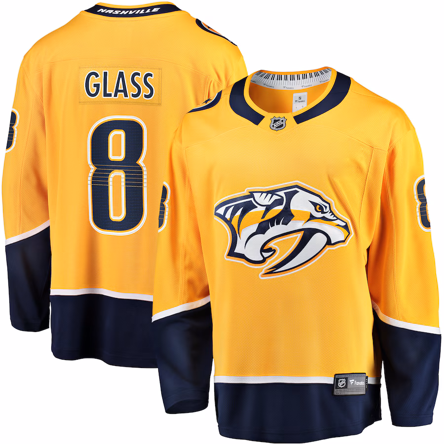Men's Nashville Predators Cody Glass Fanatics Gold Home Breakaway Player Jersey - SUjersey01