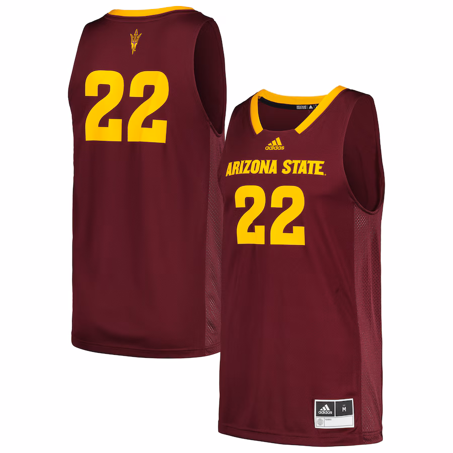 Men's adidas #22 Maroon Arizona State Sun Devils Swingman Jersey - SUjersey01