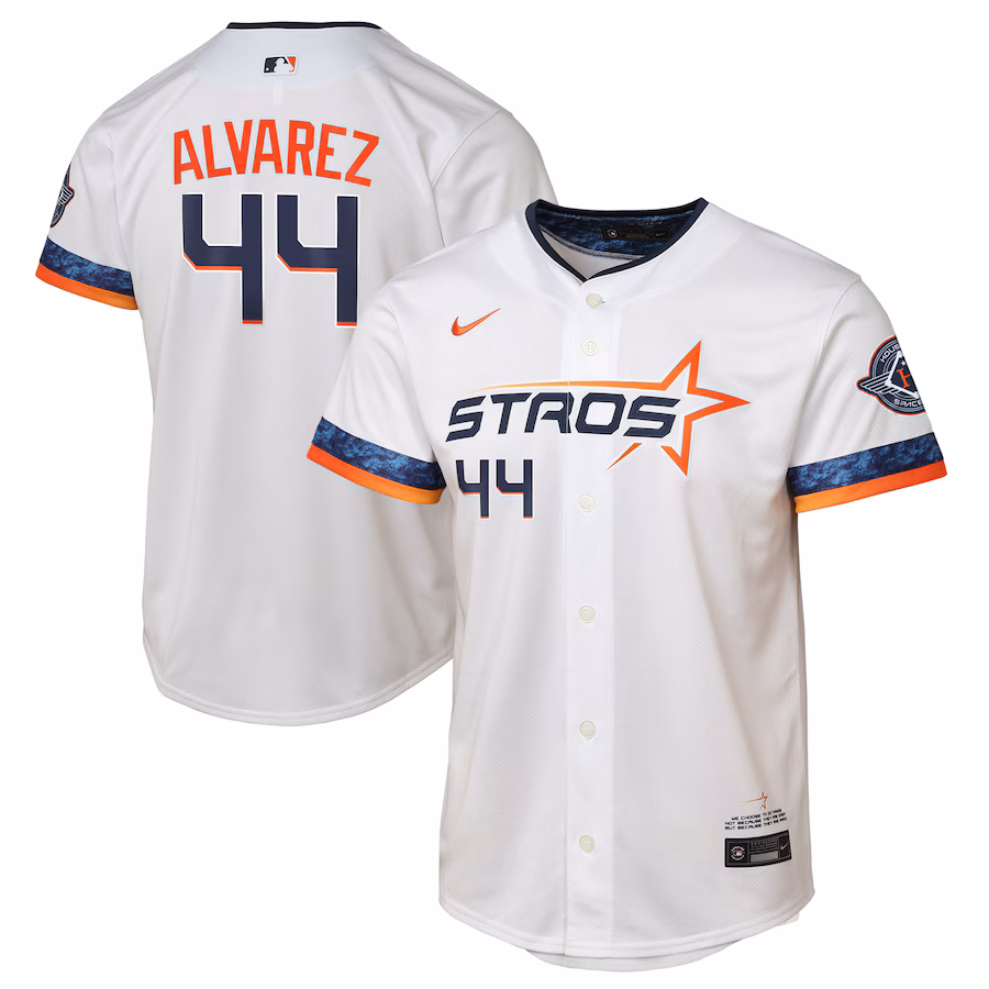 Youth Houston Astros Yordan Alvarez Nike White 2025 City Connect Limited Player Jersey - SUjersey01