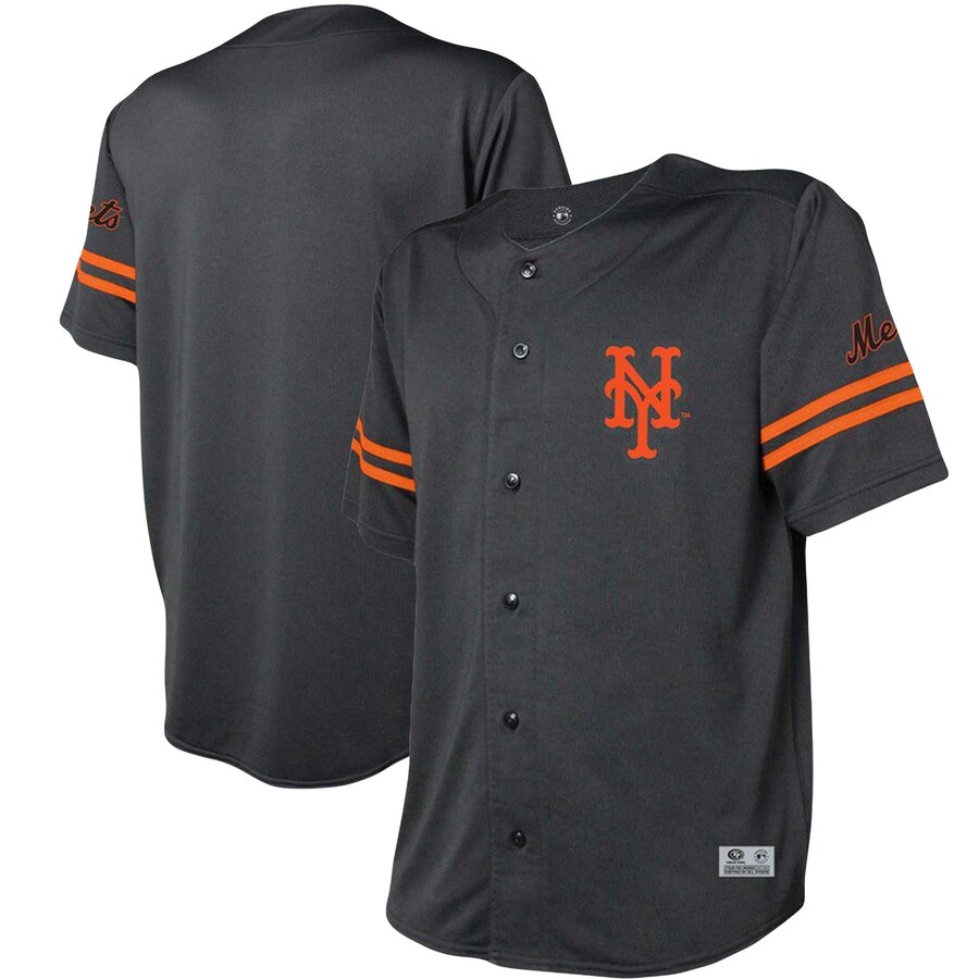 Men's New York Mets Stitches Black Team Fashion Jersey - SUjersey01