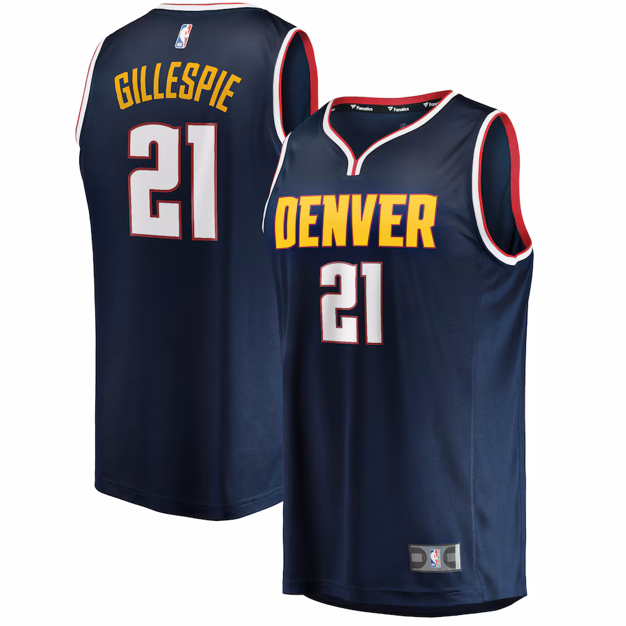 Men's Denver Nuggets Collin Gillespie Fanatics Navy Fast Break Player Jersey - Icon Edition - SUjersey01