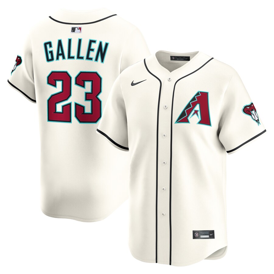 Men's Arizona Diamondbacks Zac Gallen Nike Cream Home Limited Player Jersey - SUjersey01