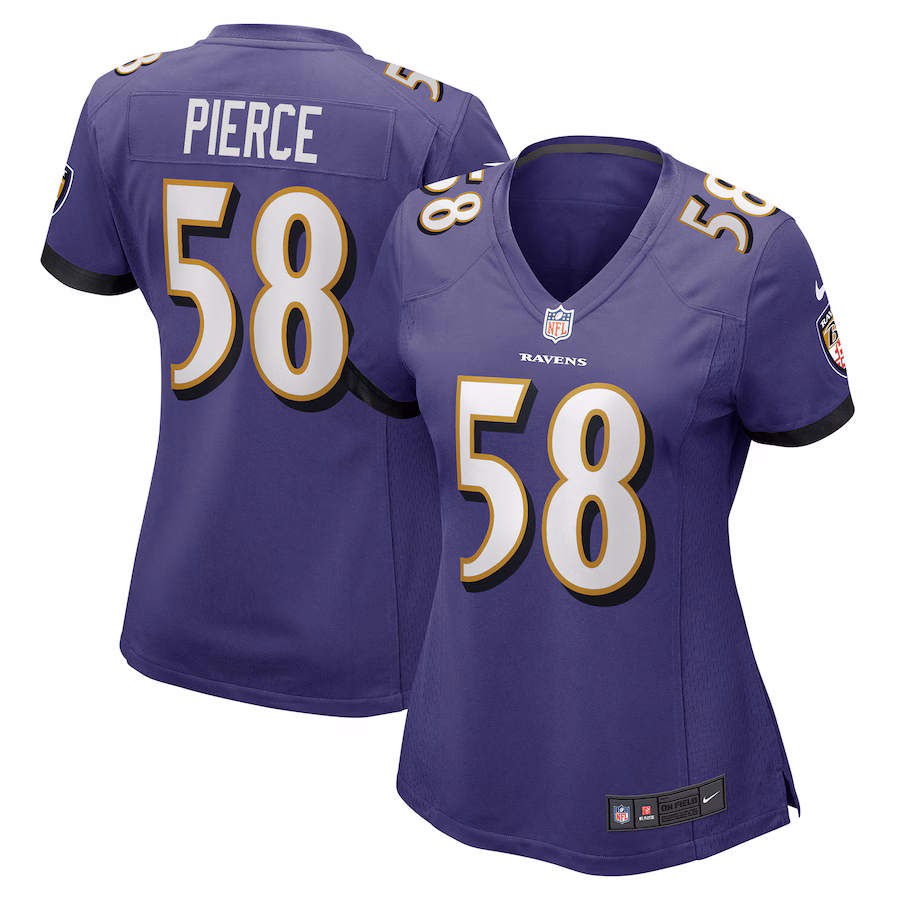 Women's Baltimore Ravens Michael Pierce Nike Purple Player Game Jersey - SUjersey01