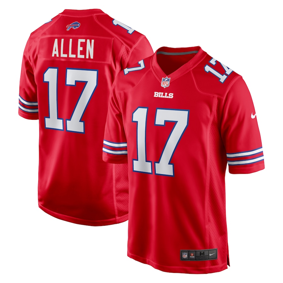 Men's Buffalo Bills Josh Allen Nike Red Alternate Game Jersey - SUjersey01