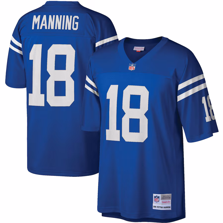 Men's Indianapolis Colts Peyton Manning Mitchell & Ness Royal Legacy Replica Jersey - SUjersey01
