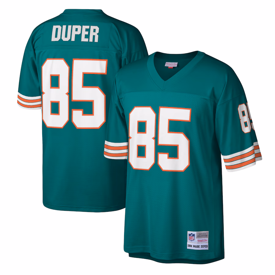 Men's Miami Dolphins Mark Duper Mitchell & Ness Aqua Legacy Replica Jersey - SUjersey01