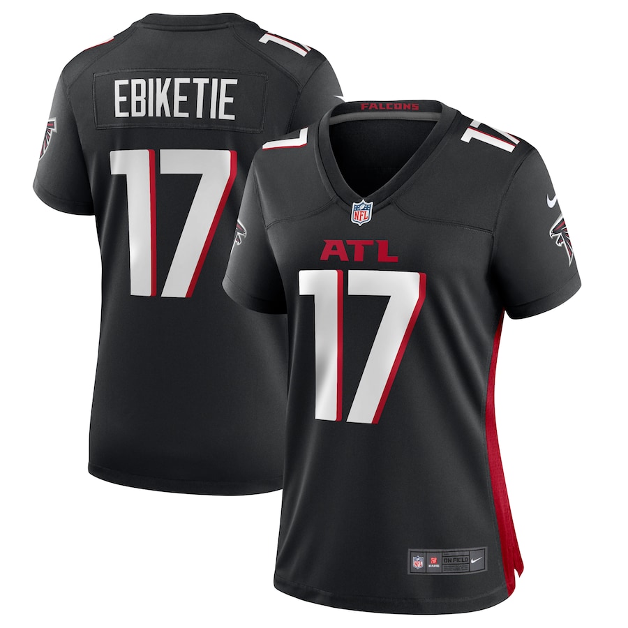 Women's Atlanta Falcons Arnold Ebiketie Nike  Black Team Game Jersey - SUjersey01