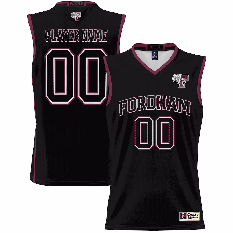 Fordham Rams GameDay Greats Youth NIL Pick-A-Player Lightweight Basketball Jersey - Black - SUjersey01