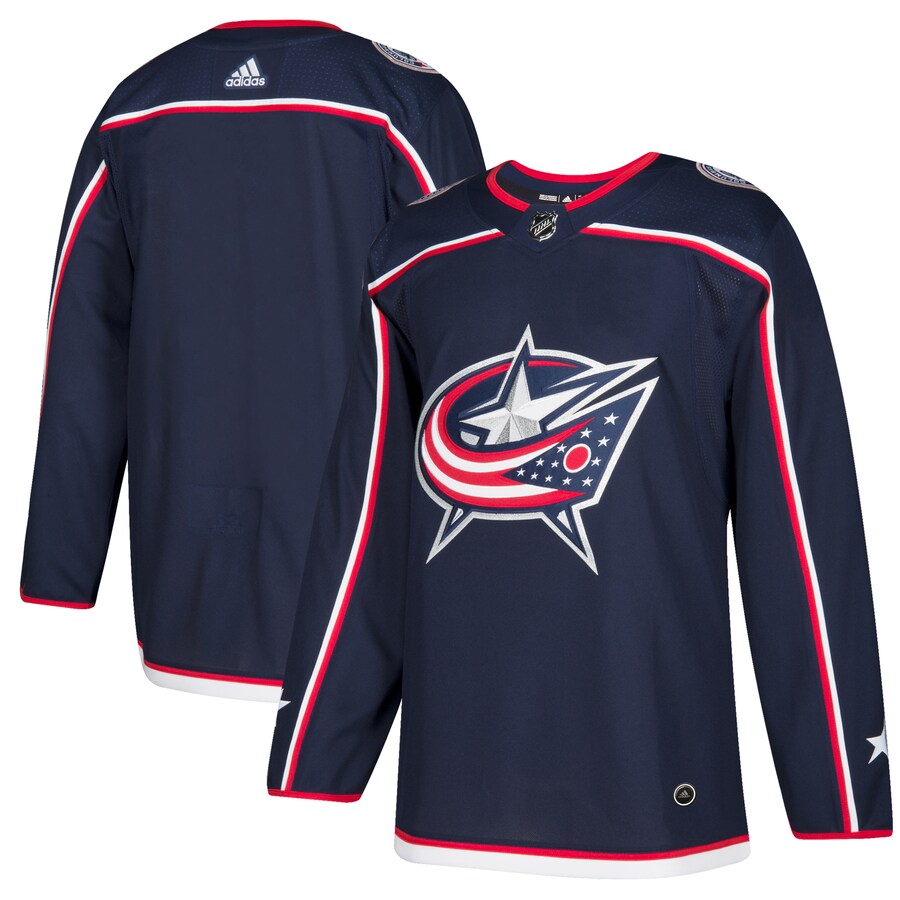Men's Columbus Blue Jackets adidas Navy Home Authentic Blank Jersey - SUjersey01
