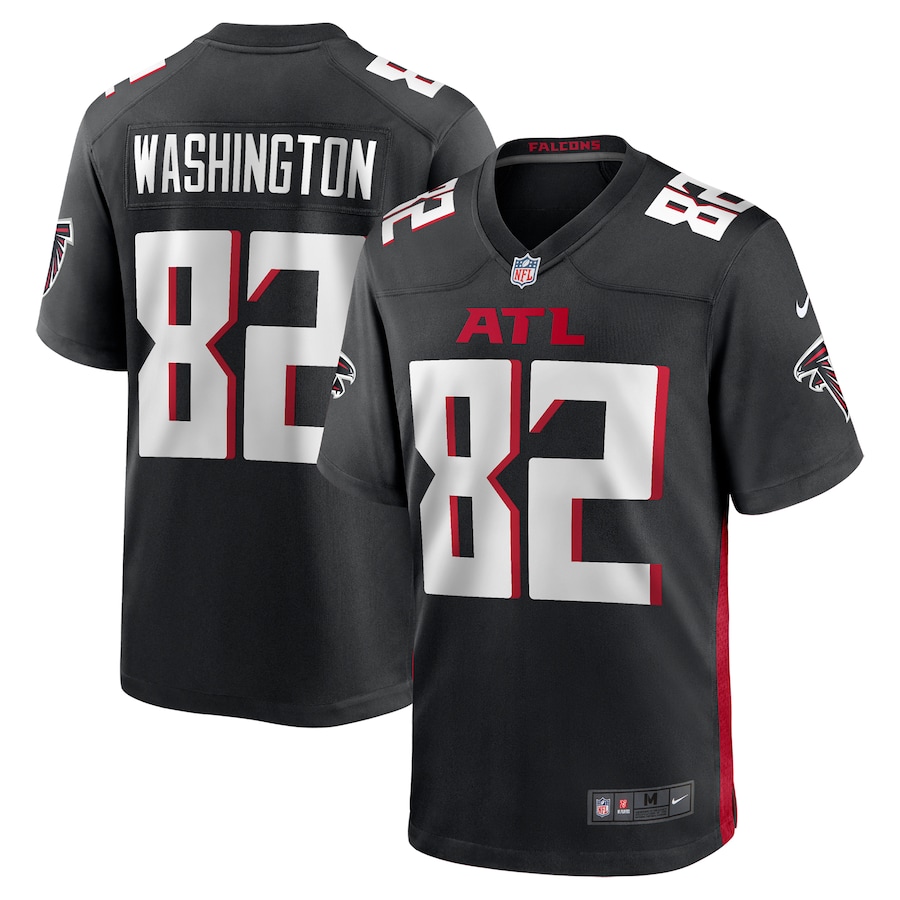 Men's Atlanta Falcons Casey Washington Nike Black Team Game Jersey - SUjersey01