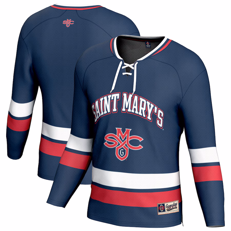 Youth GameDay Greats Navy Saint Mary's Gaels Spirit Hockey Jersey - SUjersey01