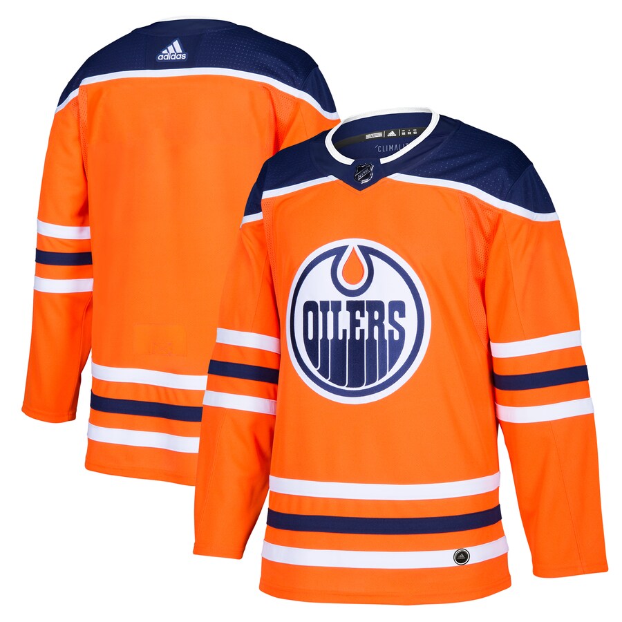 Men's Edmonton Oilers adidas Orange Home Authentic Blank Jersey - SUjersey01