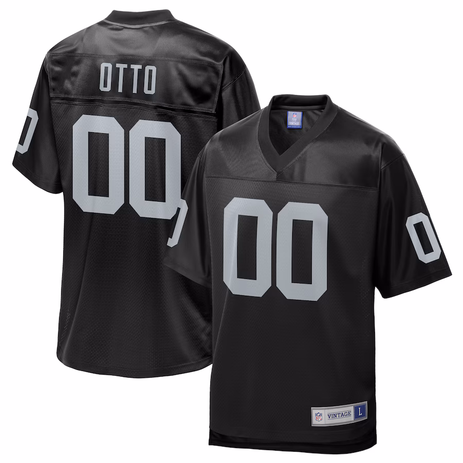 Men's Oakland Raiders Jim Otto NFL Pro Line Black Retired Player Replica Jersey - SUjersey01